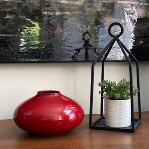 Vintage Amano German Pottery - Oxblood Red